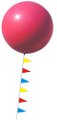 Advertising balloon with pennants
